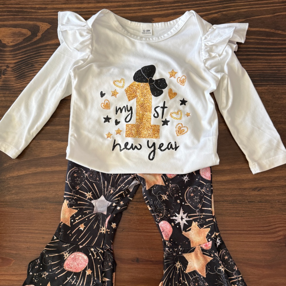 SHEIN Black and Gold 1st New Years outfit